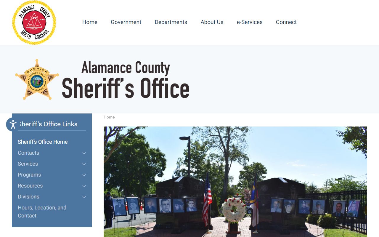 Alamance County Sheriff's Office detention center booking reports information