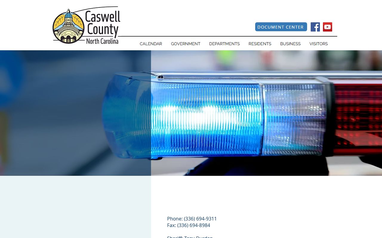 Caswell County Sheriff's Office detention center booking reports